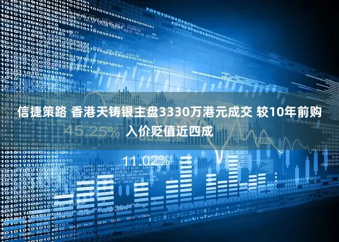 信捷策路 香港天铸银主盘3330万港元成交 较10年前购入价贬值近四成